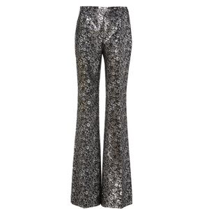 NWT Michael Kors Collection Pants in metallic mini floral jacquard XS